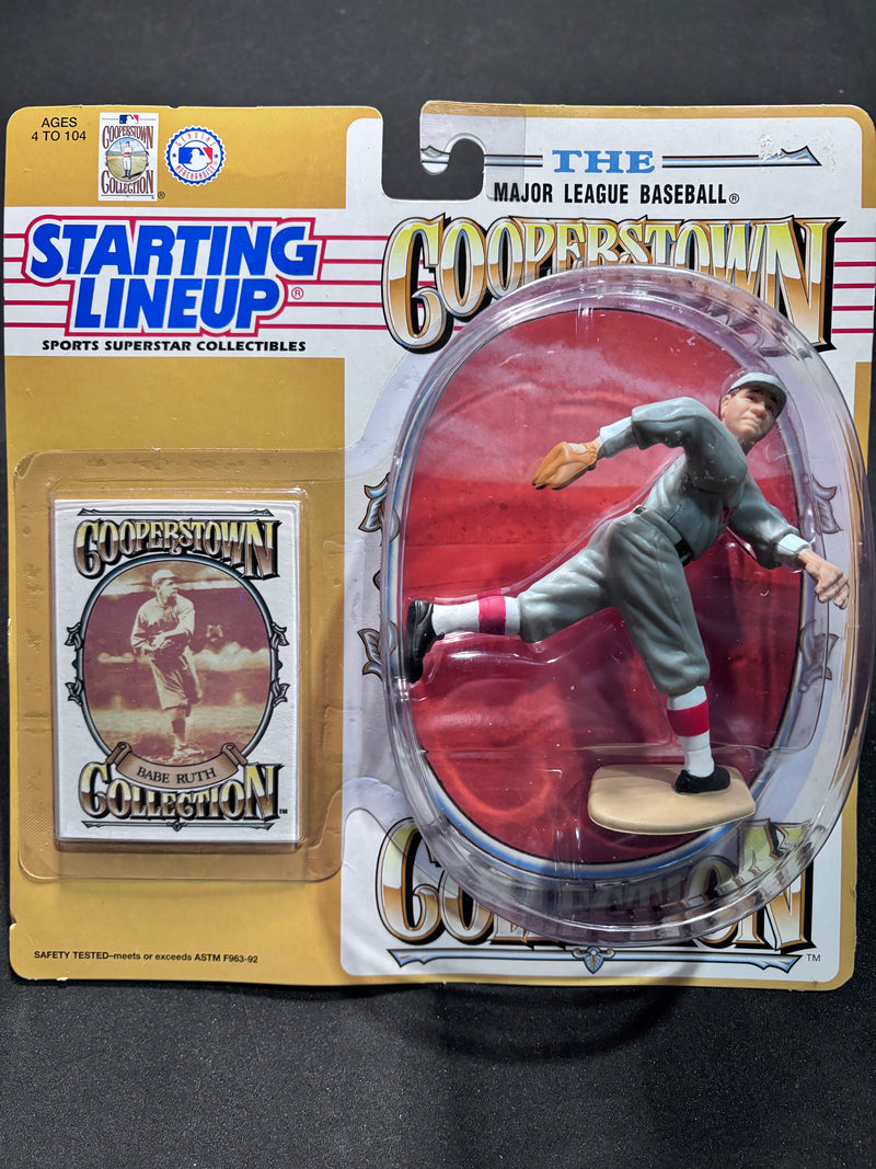 1993 Kenner Starting Lineup, Cooperstown Collection, Babe Ruth Card and Action Figure, Unopened