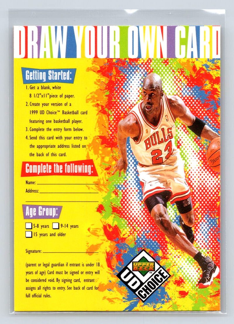 1998 Upper Deck Draw Your Own Card Michael Jordan