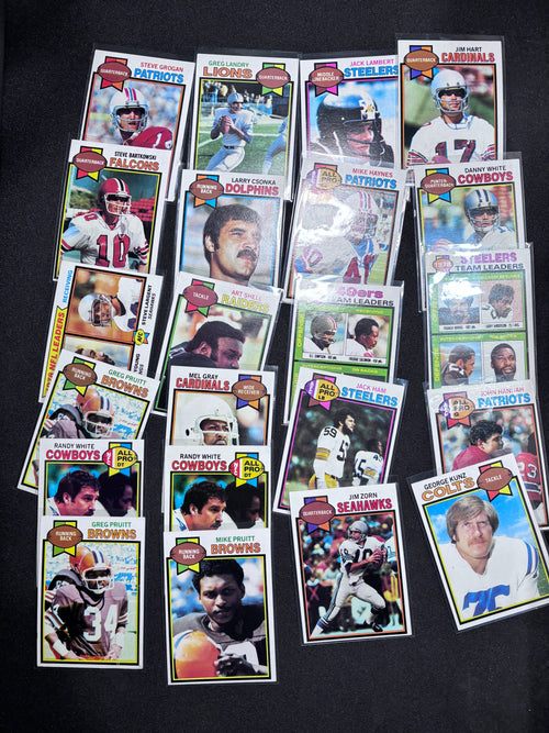 1969 through 1987 Vintage Football Cards Collection, 2-1979 Topps Partial Sets, 1-1977 Partial Set, 2,400 Cards