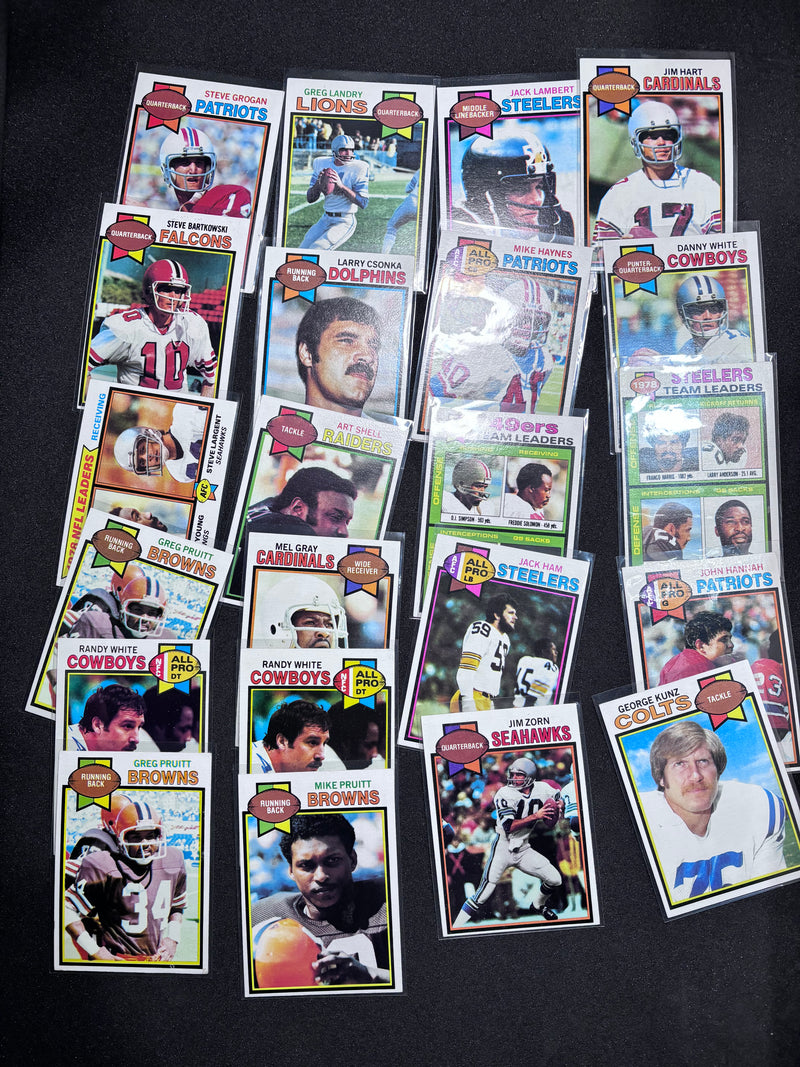 1969 through 1987 Vintage Football Cards Collection, 2-1979 Topps Partial Sets, 1-1977 Partial Set, 2,400 Cards