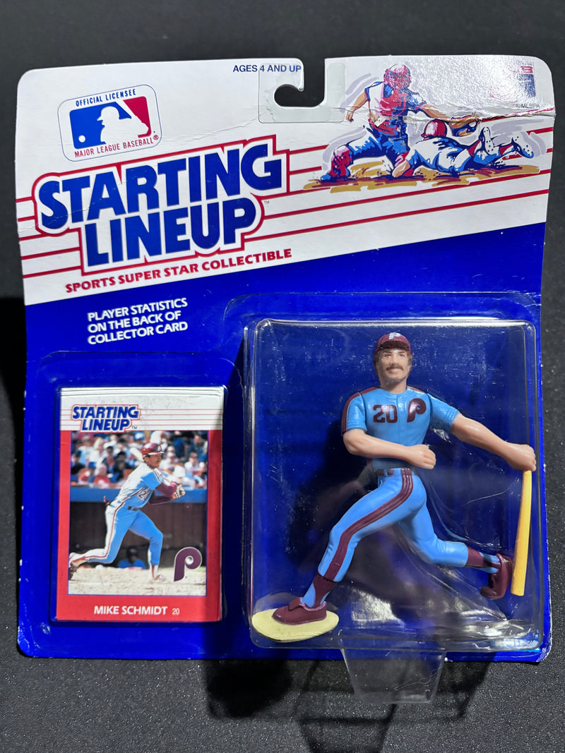 1988 Kenner Starting Lineup, Mike Schmidt Card and Action Figure, Phillies, Unopened