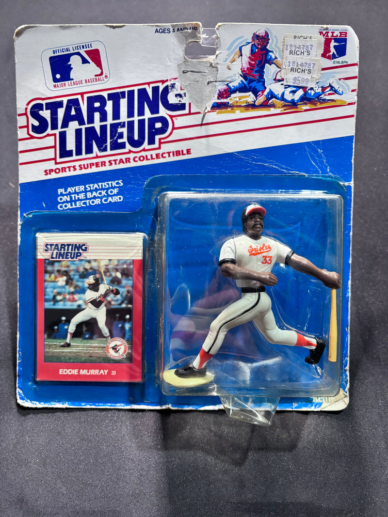 1988 Kenner Starting Lineup, Eddie Murray Card and Action Figure, Orioles, Unopened