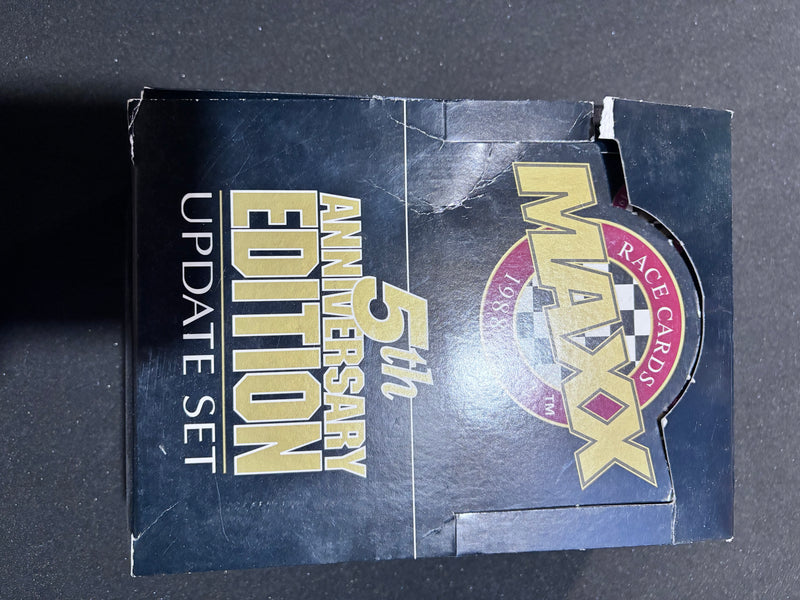 1992 Maxx 5th Anniversary Edition Nascar Update Set Box, 20 Packs, Unopened Factory Sealed