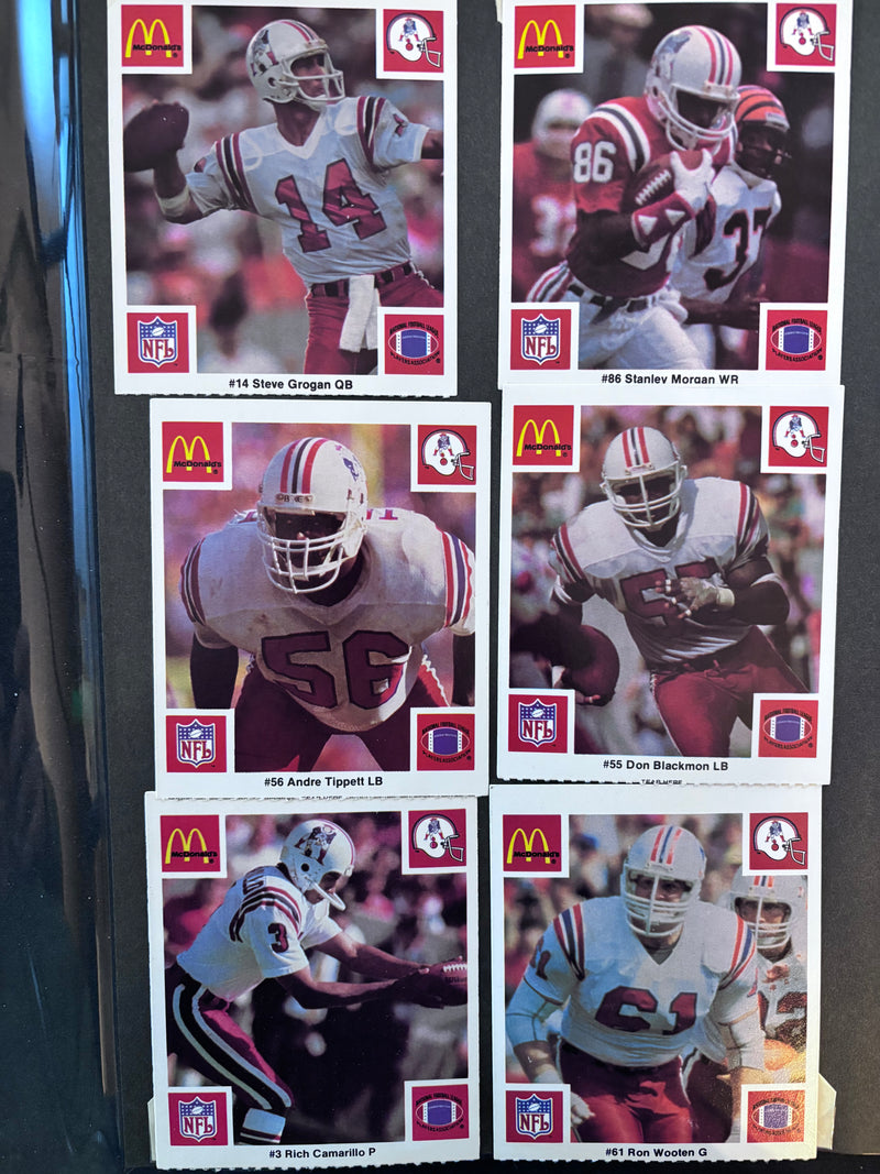 1986 McDonald's Football, New England Patriots Lot, Steve Grogan, Andre Tippett