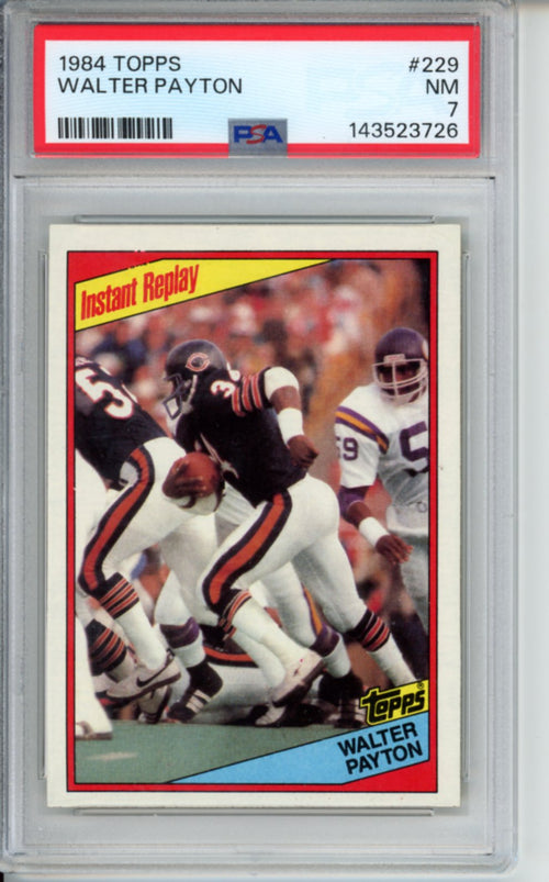 1984 Topps Walter Payton, #229, PSA 7