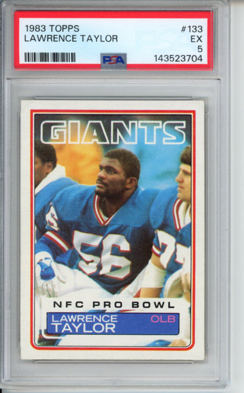 1983 Topps Lawrence Taylor Rookie Card, #133, PSA 5