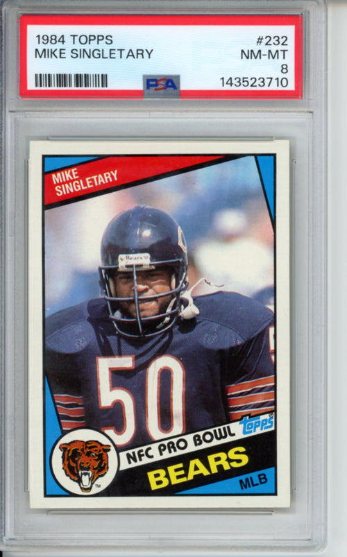 1984 Topps Mike Singletary, #232, PSA 8