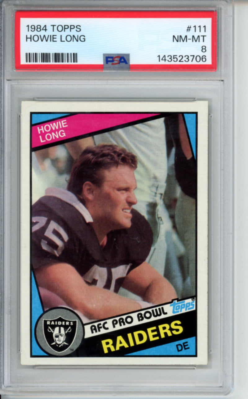 1984 Topps Howie Long, #111, PSA 8