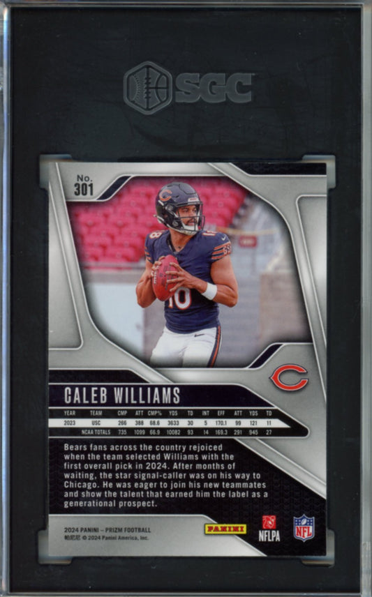 2024 Panini Prizm Caleb Williams Rookie Card, #301, SGC 10