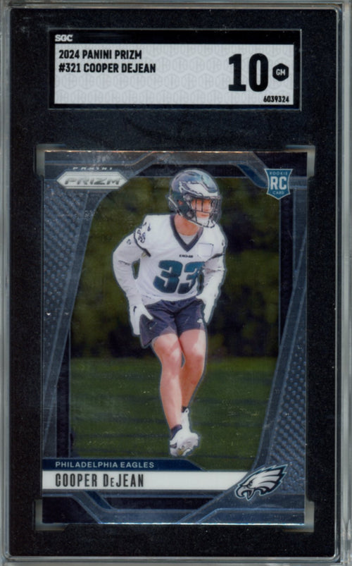 2024 Panini Prizm Cooper Dejean Rookie Card, #321, SGC 10
