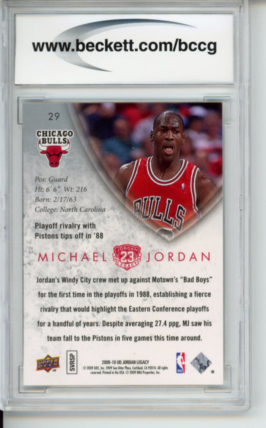 2009 Upper Deck, Michael Jordan Legacy Collection, Gold, Michael Jordan, #29, BCCG 10