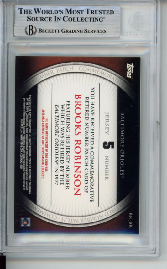 2012 Topps Retired Number Patches, Brooks Robinson, #BR, BGS 8.5