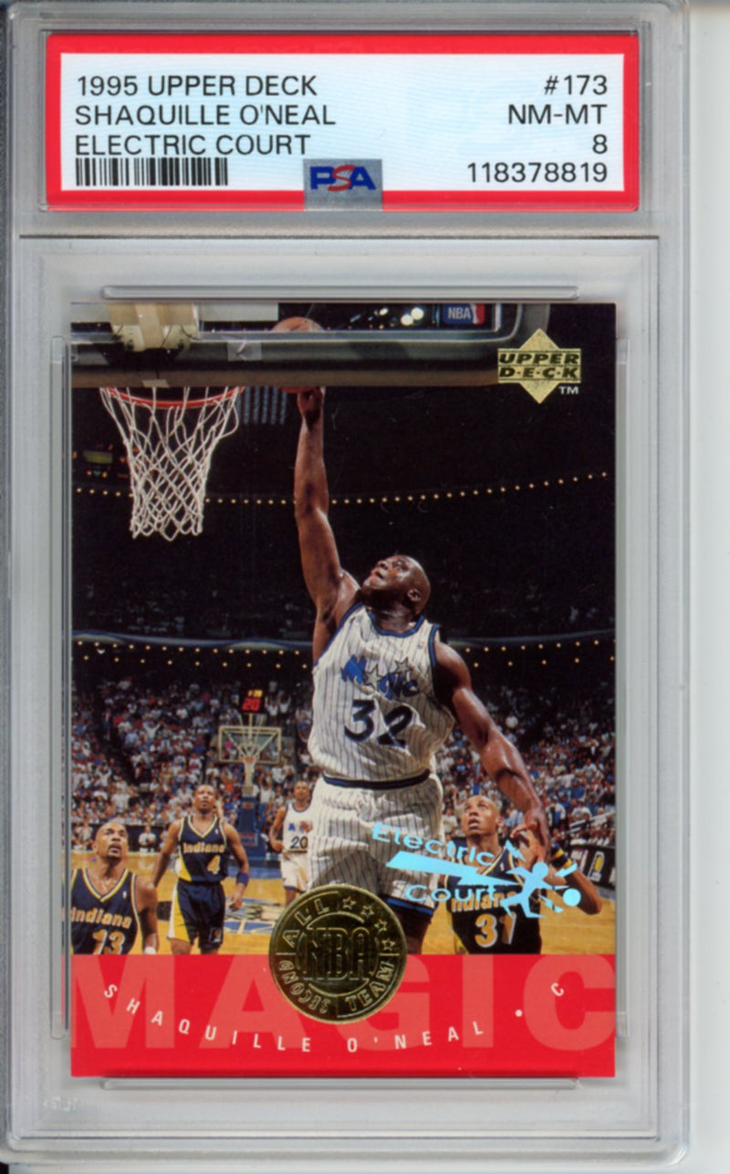 1995 Upper Deck, Electric Court, Shaquille O'Neal, #173, PSA 8