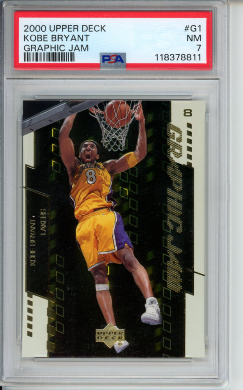 2000 Upper Deck, Graphic Jam, Kobe Bryant, #G1, PSA 7
