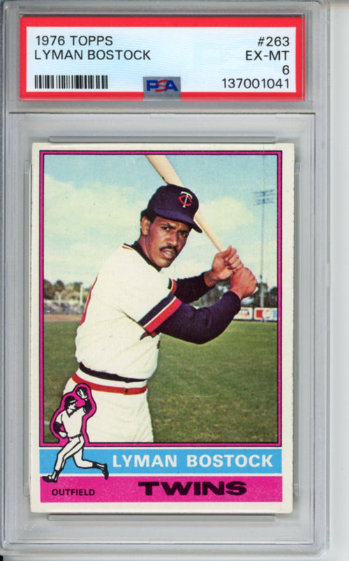 1976 Topps, Lyman Bostock, #263, PSA 6