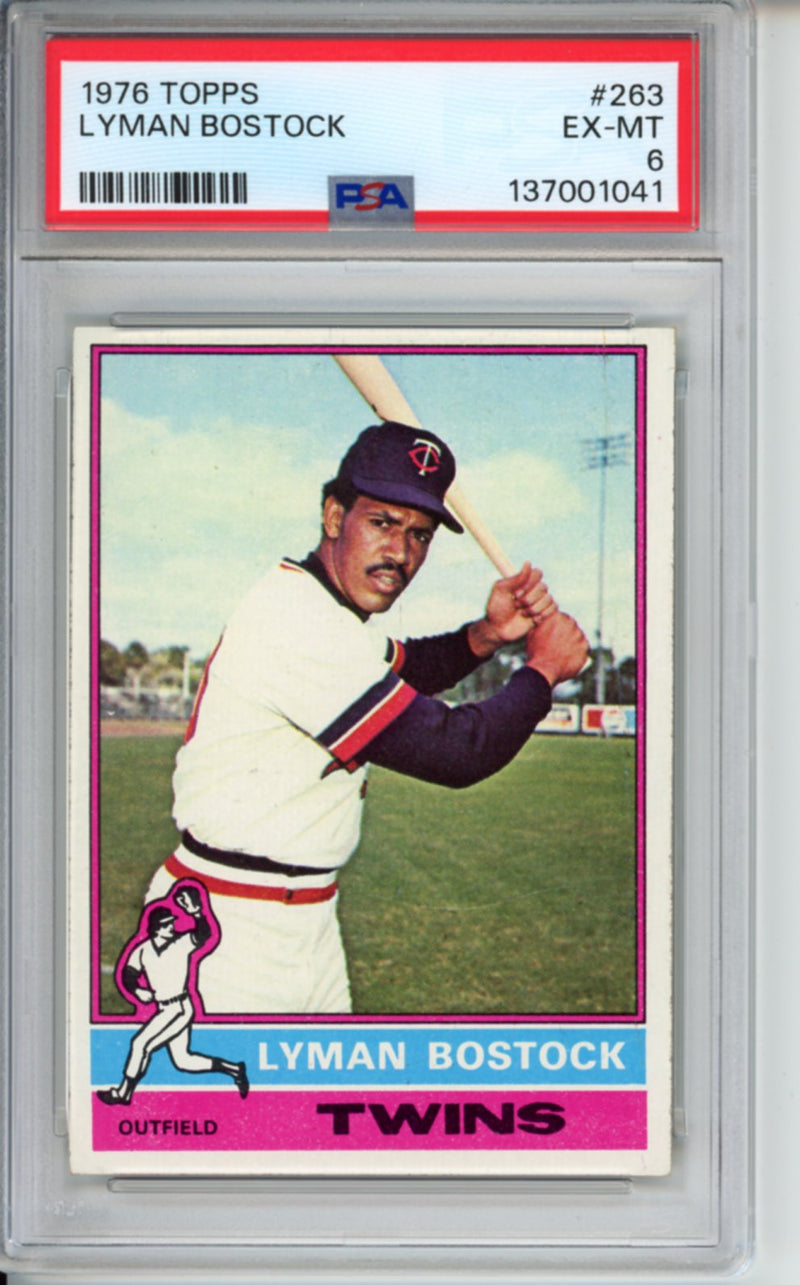 1976 Topps, Lyman Bostock, #263, PSA 6