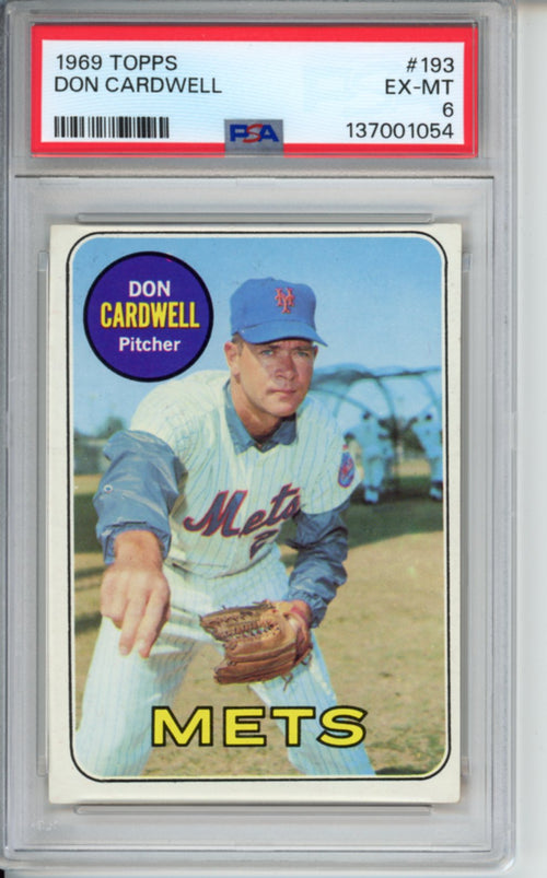 1969 Topps, Don Cardwell, #193, PSA 6
