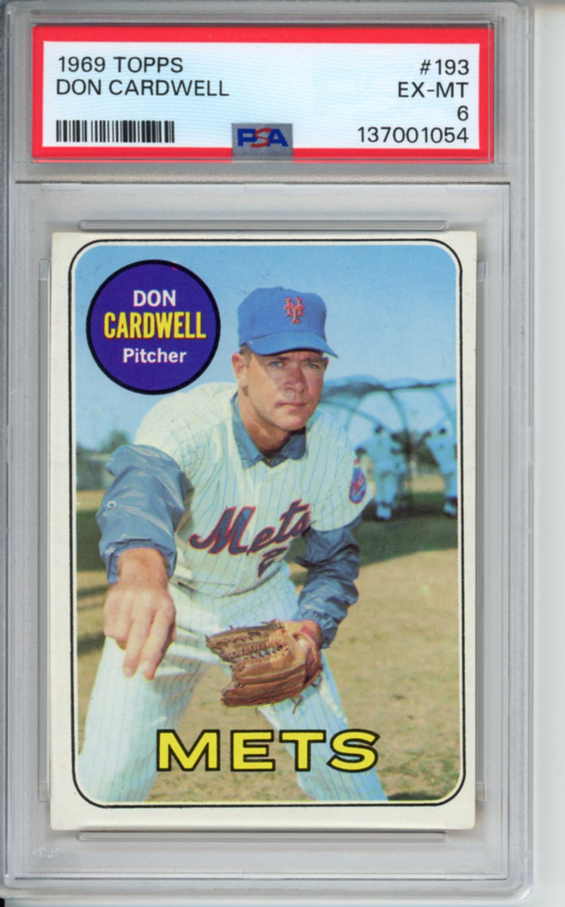 1969 Topps, Don Cardwell, #193, PSA 6