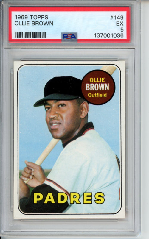 1969 Topps, Ollie Brown, #149, PSA 5