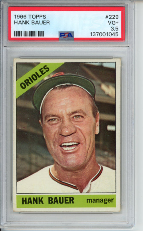 1966 Topps, Hank Bauer, #229, PSA 3.5