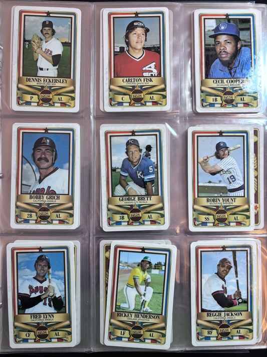 1982 Perma-Graphics All-Star Credit Cards Complete Set, Pete Rose, Rickey Henderson