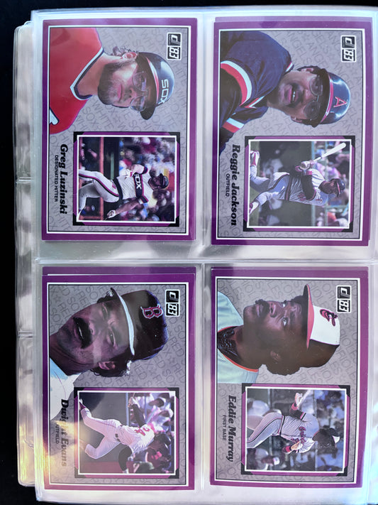 1983 Donruss Action All-Stars Baseball Complete Set, Reggie Jackson, Nolan Ryan