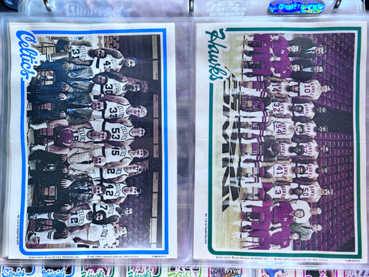 1980 Topps Basketball Team Posters Complete Set, Larry Bird, Julius Erving, Magic Johnson