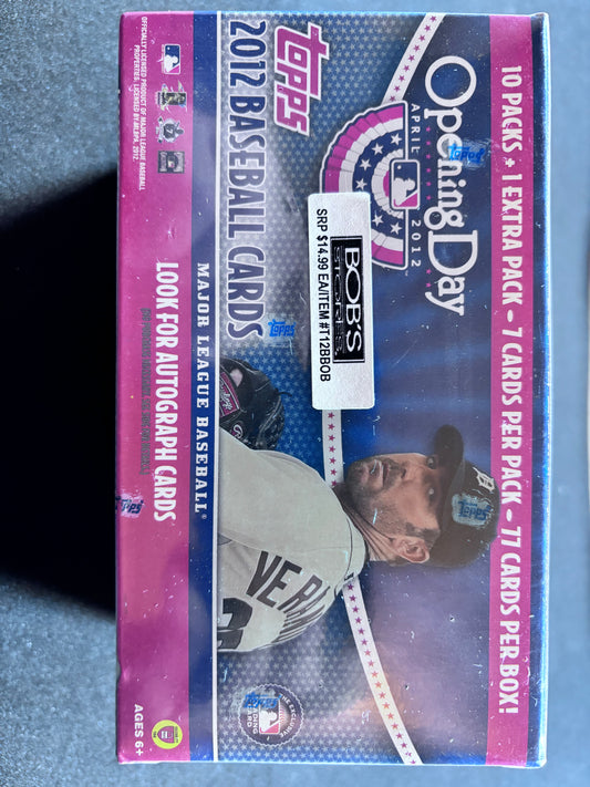 2012 Topps Opening Day Baseball Box, May Contain Autograph Cards
