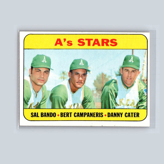 1969 Topps A's Stars Sal Bando / Bert Campaneris / Danny Cater , #556