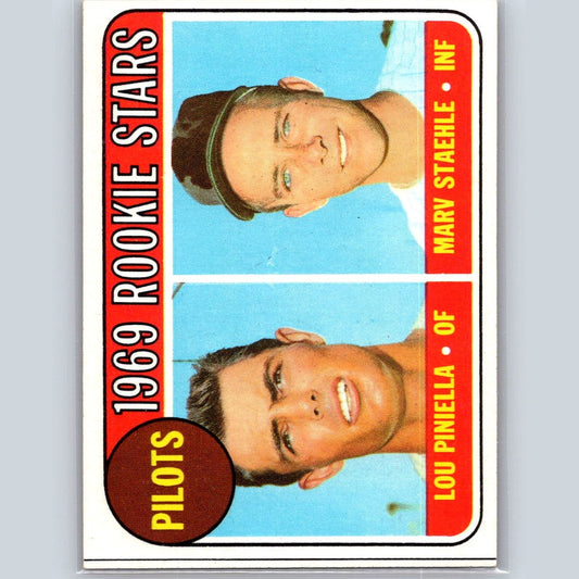 1969 Topps Pilots 1969 Rookie Stars Lou Piniella / Marv Staehle RS, #394