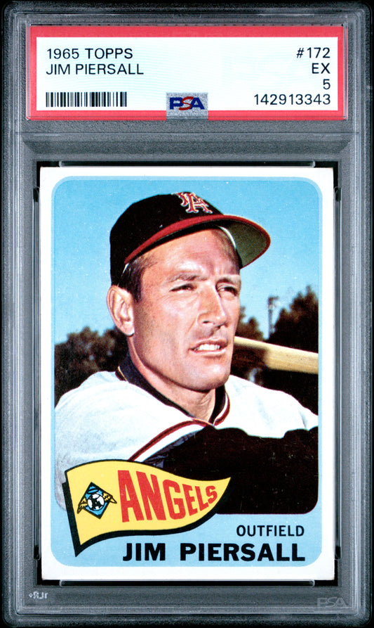 1965 Topps Jim Piersall, #172, PSA 5