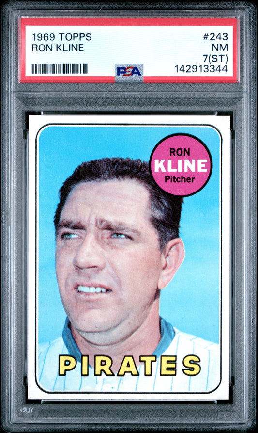1969 Topps Ron Kline, #243, PSA 7
