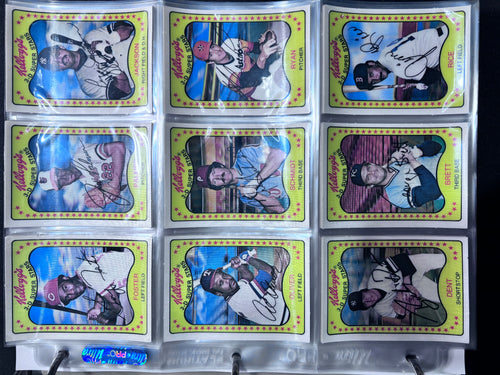 1981 Kellogg's 3-D Super Stars Baseball Complete Set, Rickey Henderson, Nolan Ryan