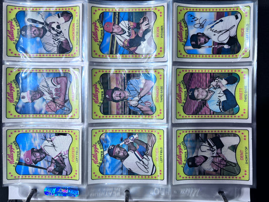 1981 Kellogg's 3-D Super Stars Baseball Complete Set, Rickey Henderson, Nolan Ryan