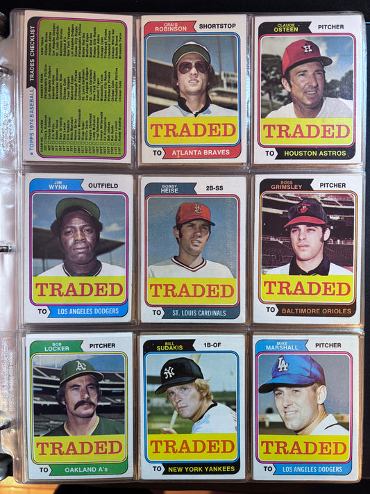 1974 Topps Traded Partial Set, 43 of 44 cards