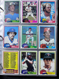 1981 Topps, 1981 Fleer, 1982 Fleer, 1982 Donruss, 1984 Topps, 1993 Topps, All Complete Sets in Binders