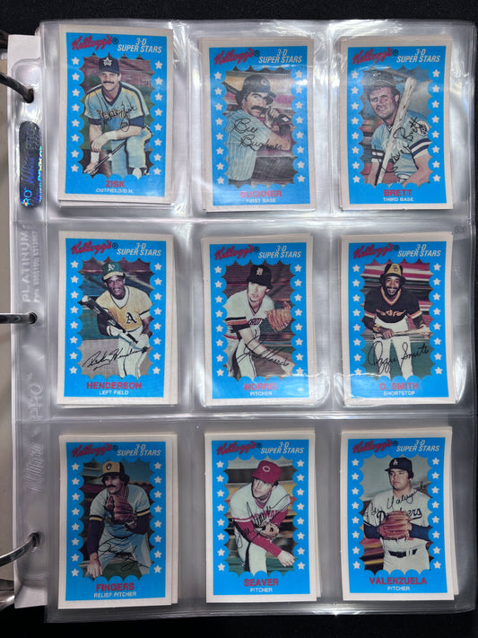 1982 Kellogg's 3-D Super Stars Baseball Set, Nolan Ryan, Pete Rose, Ricky Henderson