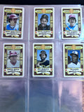 1982 Perma-Graphics Super Star Credit Cards Complete Set, Pete Rose, Rickey Henderson