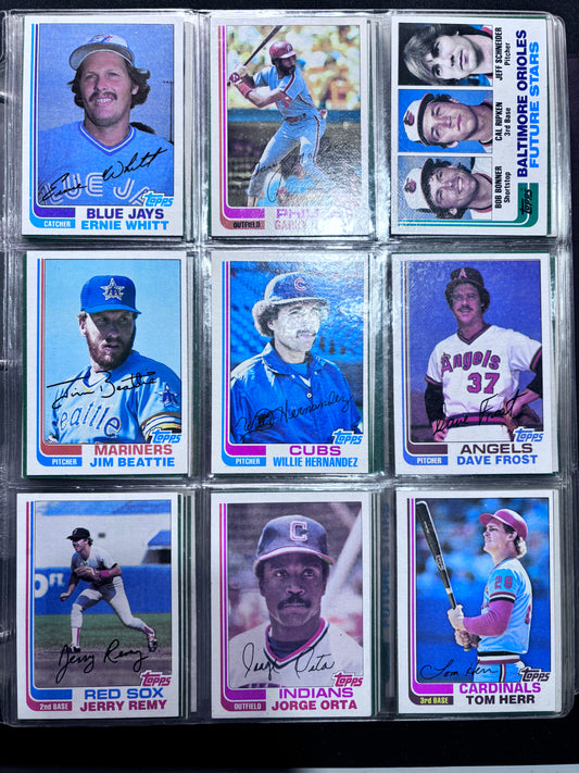 1982 Topps Baseball Complete Set, Cal Ripken Jr. Rookie Card, Nolan Ryan