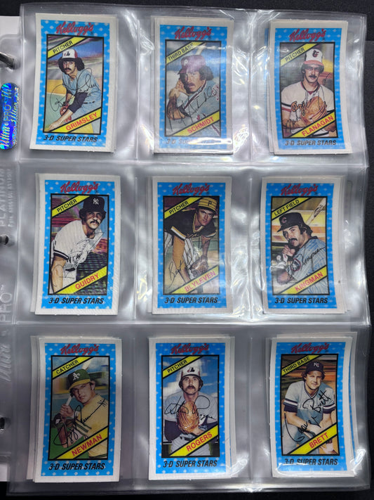 1980 Kellogg's 3-D Super Stars Baseball Complete Set, Nolan Ryan, Pete Rose