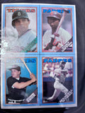 1988 Topps Wax Box Panels, 5 Panels, Nolan Ryan, Rickey Henderson