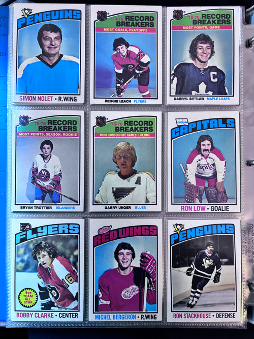 1976 Topps Hockey Complete Set, Bryan Trottier Rookie, Bobby Orr, Ken Dryden