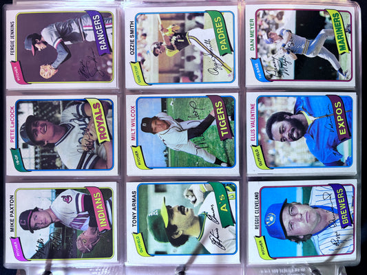 1980 Topps Baseball Complete Set, Ricky Henderson Rookie Card