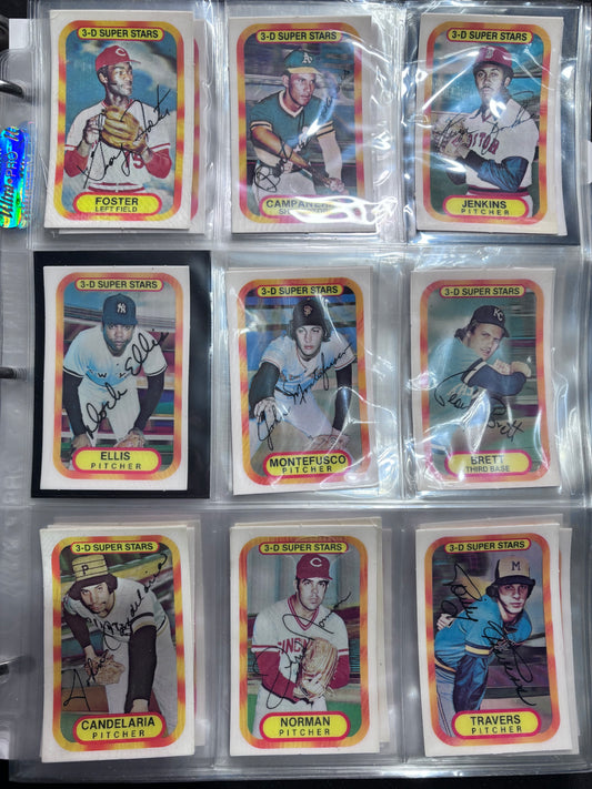 1977 Kellogg's 3-D Super Stars Baseball Complete Set, George Foster, Pete Rose, Thurman Munson