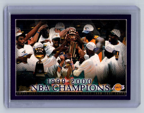 2000 Topps, NBA Champions, Kobe Bryant and Shaquille O'Neal, Lakers, #155