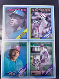 1988 Topps Wax Box Panels, 5 Panels, Nolan Ryan, Rickey Henderson