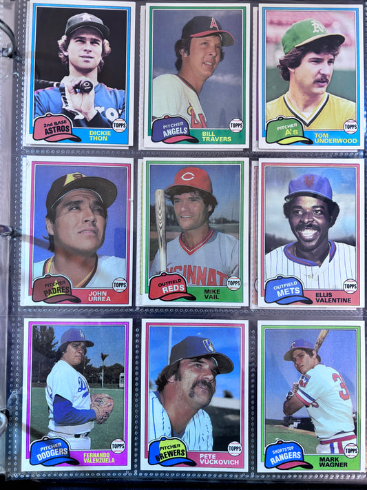 1981 Topps Traded Complete Set, Fernando Valenzuela Rookie Card, Tim Raines