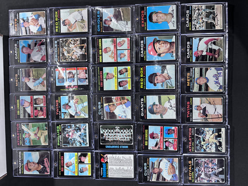 1971 Topps Partial Near Complete Set, Willie Mays, Reggie Jackson, 66 High Numbers, 578 Cards