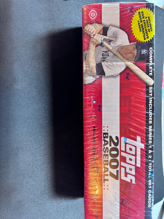 2007 Topps Baseball Factory Sealed Set, Includes 5 Exclusive Rookie Variations
