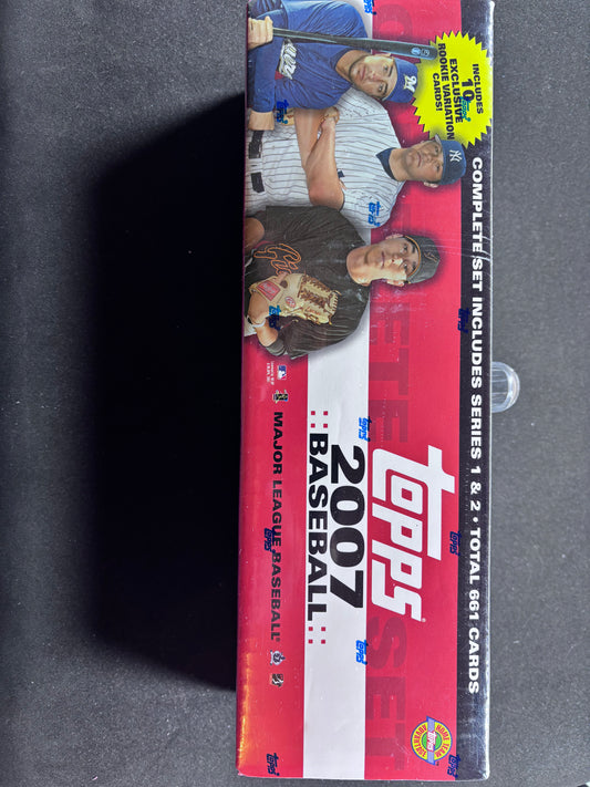 2007 Topps Baseball Factory Sealed Set, Includes 10 Exclusive Rookie Variations